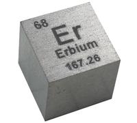 Metal Elements Cubes-Periodic Table-10mm Pure Metal Element Cubes - Laser Engraved High Density Cube Set for a Periodic Table of Elements Collection And Teachingstration(Erbium)