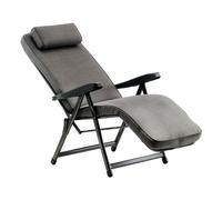 Metal F.A.R. Sedia sdraio con poggiapiedi PARADISO Grigio scuro