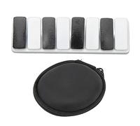 Metal Fidget Toy, Alloy Metal Piano Key Haptic Relieve Anxiety Stress Mini Slide Fidget Clicker for Adults Office (White)