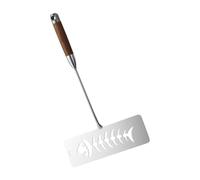 Metal Fish Spatula, Wooden Handle Turner, Slotted Kitchen Cooking Tool