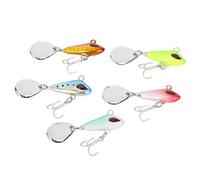 Metal Fishing Lures Artificial Hard Bait 10g 5 Pezzi, Colore Variegato - Resistente e Durevole, Anti Corrosione, Per Pesca a Freshwater Bass