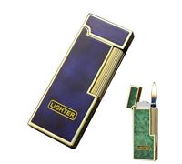 Metal Flip Lighter, Old-fashioned Side-slide Grinding Wheel Lighter, Classic Soft Flame Torch Lighter, Ultra-thin Portable Lighter, Refillable Butane Lighter, Indoor And Outdoor, Gift for Men and Wome