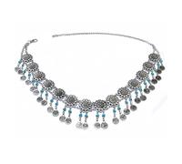 Metal Flower Coin Tassel Waist Chains Body Jewelry Belly Dance Belt Charm Body Chain Jewelry for Women Boho
