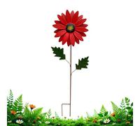 Metal Flower Garden Stakes - Sunflower Wind Spinner | Iron Yard Decor
