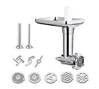 Metal Food Grinder Attachment Compatible with KitchenAid Stand Mixers Sausage Stuffer Meat Grinder Food Processor Attachment Die Grinder Accessories