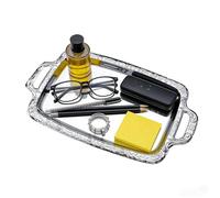 Metal Food Tray - Stainless Steel, Large Display Silver Table Decor | Decorative Food Serving Metal Tray For Candy Bread Cake Charcuterie Dessert Fruit Party