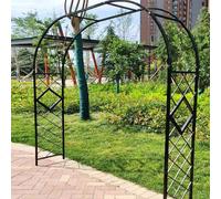 Metal Garden Arch Trellis Sturdy Roses Climbing Archway Arbor for Climbing Plants Outdoor Pergola Arbour for Paths/Entrances Strong Tubular Support Brown Size L220