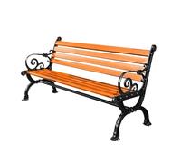 Metal Garden Bench with Backrest and Armrests Weatherproof Outdoor Bench for Park Patio and Lounge (150 x 40 x 76 cm)