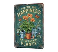 Metal Garden Signs - Waterproof Retro Decor Labels with Plant Quote