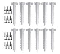 Metal Garden Stakes - 10x Pali Del Prato | Punto Di Recinzione Pesante, Recinzione Dopo Pali Di Ancoraggio, Recinzione Seghettata Posta Di Dormiente Pesante Per Dormiente Da Cortile Per Il Giardino De