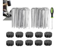 Metal Garden Stakes, Pieno di barriera in, Stakes per teloni pesanti, Pins del paesaggio a prova di ruggine, forniture di giardinaggio multifunzionale per l'installazione di recinzione