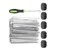 Metal Garden Stakes, Pieno di barriera in | Ume Turf Turf che protegge le poste - Pins del paesaggio a prova di ruggine, forniture di giardinaggio multifunzionale per l'installazione di recinzione