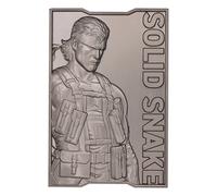 Metal Gear Solid 2 Solid Snake Edizione Limitata Lingotto Metallico In rilievo