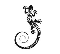 Metal Gecko Wall Art - Lizard Garden Art Hanging | Decorazioni Per Esterni In Metallo | Scultura Murale Di Lucertola | Ornamento Appeso All'aperto Black Iron Iron Geckko Sculture Decorazione Per