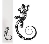 Metal Gecko Wall Art - Metal Gecko Outdoor Decor | Scultura murale di lucertola | Ornamento appeso all'aperto Black Iron Iron Geckko Sculture Decorazione per il giardino da da giarrdino per in