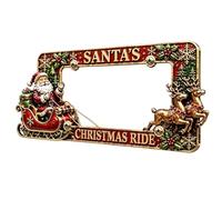 Metal Girl License Plate Frame Christmas, Christmas License Plate Frame