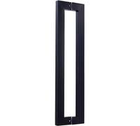 Metal Glass Door Pulls Grab Easy to Install,Door Pull Handle Internal External, Contemporary Door Handles Two-Side Design, Shower Basement Patio Door(Black,Length 100cm(39.5inch))
