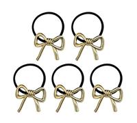Metal Hair Tie - Bow Elastic Hair Bands | Ribbon Hair Bands | Bow Hair Ties | Girls Bow Hair Ties Hair Bands - Metal Ponytail Holder Hair Ties For Daily Use, Shopping, Casual Outings