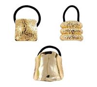 Metal Hair Ties, Gold Ponytail Holders, Elegant Hair Ties, Non-Damage Hair Ties, Gold Hair Bands, Retro Hair Accessories, Non-Damage Elegant Geometric Design Gold Hair Ties For Daily, Work, Dating