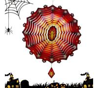 Metal Halloween Wind Spinner 30,5 cm Spider Web Acciaio inossidabile