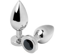 METAL HARD - PLUG ANALE DIAMOND NERO MEDIO 7.62CM