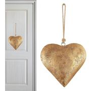 Metal Heart Bell, 3D Suspended Love Sign, Galvanized Wall Ornament