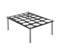 Metal Holder For Chess Molds - 22,5 x 16,5 x 8,5 cm Precise Fit Four-Legged | 24-Hole Metal Holder Lightweight For Chess Piece Molds | For Gathering Home Studio Beginners Teens Adults Students