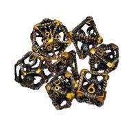 Metal Hollow Dice Set, Polyhedral Dragon Dice, Unique Role Game Accessories 3,15 x 3,15 x 0,79 pollici Perfect for Family Fun, Home, School, Dorm, and Hotel Entertainment