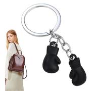 Metal Keychains Set, 3D Boxing Mitten Keychain, Portable Decorative Keyring Accessory, 8.6cm/3.38in Durrable Backpack Keychain Charm | Fun Gift Accessory For School Bag Party Favors Travel Daily Use
