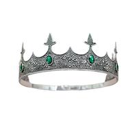Metal King corona tiare con gioielli da uomo per eventi formali e accessori cosplay per matrimoni e feste a tema