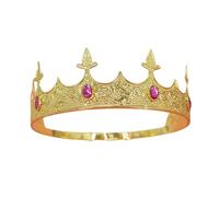 Metal King corona tiare con gioielli da uomo per eventi formali e accessori cosplay per matrimoni e feste a tema