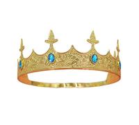 Metal King corona tiare con gioielli da uomo per eventi formali e accessori cosplay per matrimoni e feste a tema