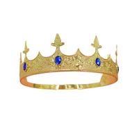 Metal King corona tiare con gioielli da uomo per eventi formali e accessori cosplay per matrimoni e feste a tema