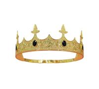 Metal King corona tiare con gioielli da uomo per eventi formali e accessori cosplay per matrimoni e feste a tema