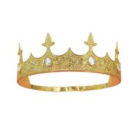 Metal King corona tiare con gioielli da uomo per eventi formali e accessori cosplay per matrimoni e feste a tema