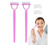 Metal Lash Com Com Com, Eye Lash Com Com - Confezione da 2 denti in metallo per formare la fronte con copertura | definizione del pettine, strumento cosmetico per spazzolare le sopracciglia, cura per