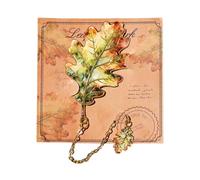 Metal Leaf Bookmark Retro Botanical Leaf Book Marker | Segnalibri vintage per la lettura della biblioteca scolastica Dorm Office Women Men Teacher Writer Student