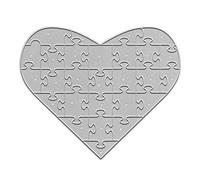 Metal Love - Fustelle a forma di puzzle a forma di cuore, stencil per goffratura, stencil per biglietti, album e decorazioni fai da te