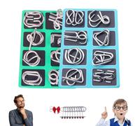 Metal Montessori Puzzle Solving Set, 3D Montessori Metal Puzzle Solving, Reverse Thinking Physics Mind Games, IQ Logic Mind Games for Focus & Patience (B#+D#)