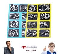 Metal Montessori Puzzle Solving Set, 3D Montessori Metal Puzzle Solving, Reverse Thinking Physics Mind Games, IQ Logic Mind Games for Focus & Patience (A#+B#)