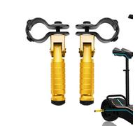 Metal Motorcycle Pedal Rests,Folding Passenger Foot Step Pegs Frame Foot Pedals for Bicycles, Kart, Motorbikes