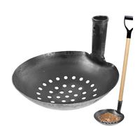 Metal Muck Scooper - Heavy Duty Dung Shovel, Iron Cleaning Tool | Sifting Hole Design Strong Basin Build, Drenaggio Friendly Mud Sludge Debris Removal Equipment Outdoor Yard Lawn Path Use