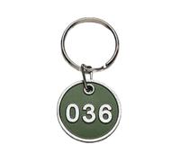 Metal Numbered Tag With Key Ring Aluminium Sequential Numbers Disc Baggage Checkroom Locker Gym Sauna Club Per Hotel(Green,1-50)