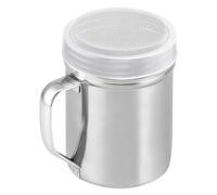 Metal Pepper Shaker, Stainless Steel Sugar Duster, Fine Mesh Shaker With Handle, Icing Sugar Shaker Duster Bottle Dredger Shaker for Chocolate, Cocoa, Sugar, Salt, Flour