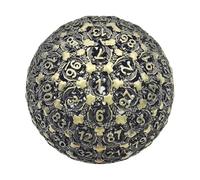 Metal Polyhedral Dice - Multi Faced 100 Sided Die, Premium Heavy Duty Material Sturdy Construction, Eye Catching Pattern Unique Collector’s Game Toy, Portable Tool | Ideal for Tabletop Strategy