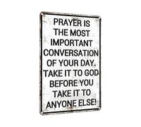 Metal Prayer Sign, Religious Christian Art, Scripture Plaques, Antique Style Decor, Sacred Message, Home Ornament, Prayer Room, Hallway Decorating