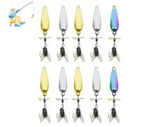 Metal Propeller Fishing Lure for Catching Fish, Fly Spinning Propeller Metal Sequin Soft Bait For, Long Cast Metal Sequins Propeller Fishing Lure, for All Kinds of Fishs (3g Combination 10pc)