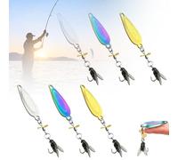 Metal Propeller Fishing Lure For Catching Fish, Fly Spinning Propeller Metal Sequins Soft Bait, 3d Bionic Swimming Bait, For All Kinds Of Fish (S)