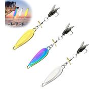 Metal Propeller Fishing Lure for Catching Fish, High-Vibration Flash Attracto, Spinnerbait 3D Eyes Bait with Propeller for All Kinds of Fish (3PCS MIX,3g)