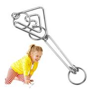 Metal Puzzle Toy - Wire Brain Teaser | 8-Piece Test Disentanglement Toy Iron V Unlock Interlock Game - Test Disentanglement, Iron Unlock Interlock Game, Safe, Reusable Educational Toys